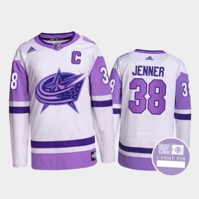 Columbus Blue Jackets No14 Gustav Nyquist Purple Fights Cancer Stitched Youth Jersey