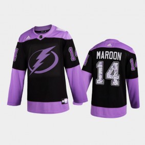 Patrick Maroon 2021 Hockey Fights Cancer Night Lightning Jersey Purple