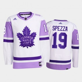 Jason Spezza 2021 Hockey Fights Cancer Jersey Toronto Maple Leafs White Primegreen