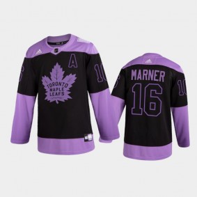 Mitchell Marner 2021 Hockey Fights Cancer Night Maple Leafs Jersey Purple