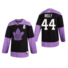 Morgan Rielly Hockey Fights Cancer Jersey Toronto Maple Leafs Black Practice