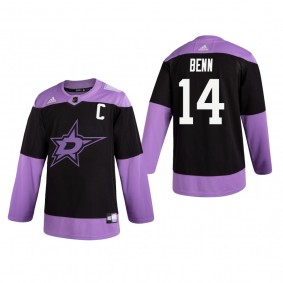 Jamie Benn Hockey Fights Cancer Jersey Dallas Stars Black Practice